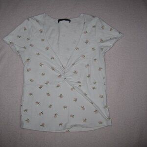 Brandy Melville Floral Short-sleeve Top